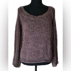 Free People Mauve Purple Knit Sweater
